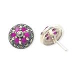 952 Sterling Silver Elegant Tops for Ladies with Pink Stones and Beautiful Design